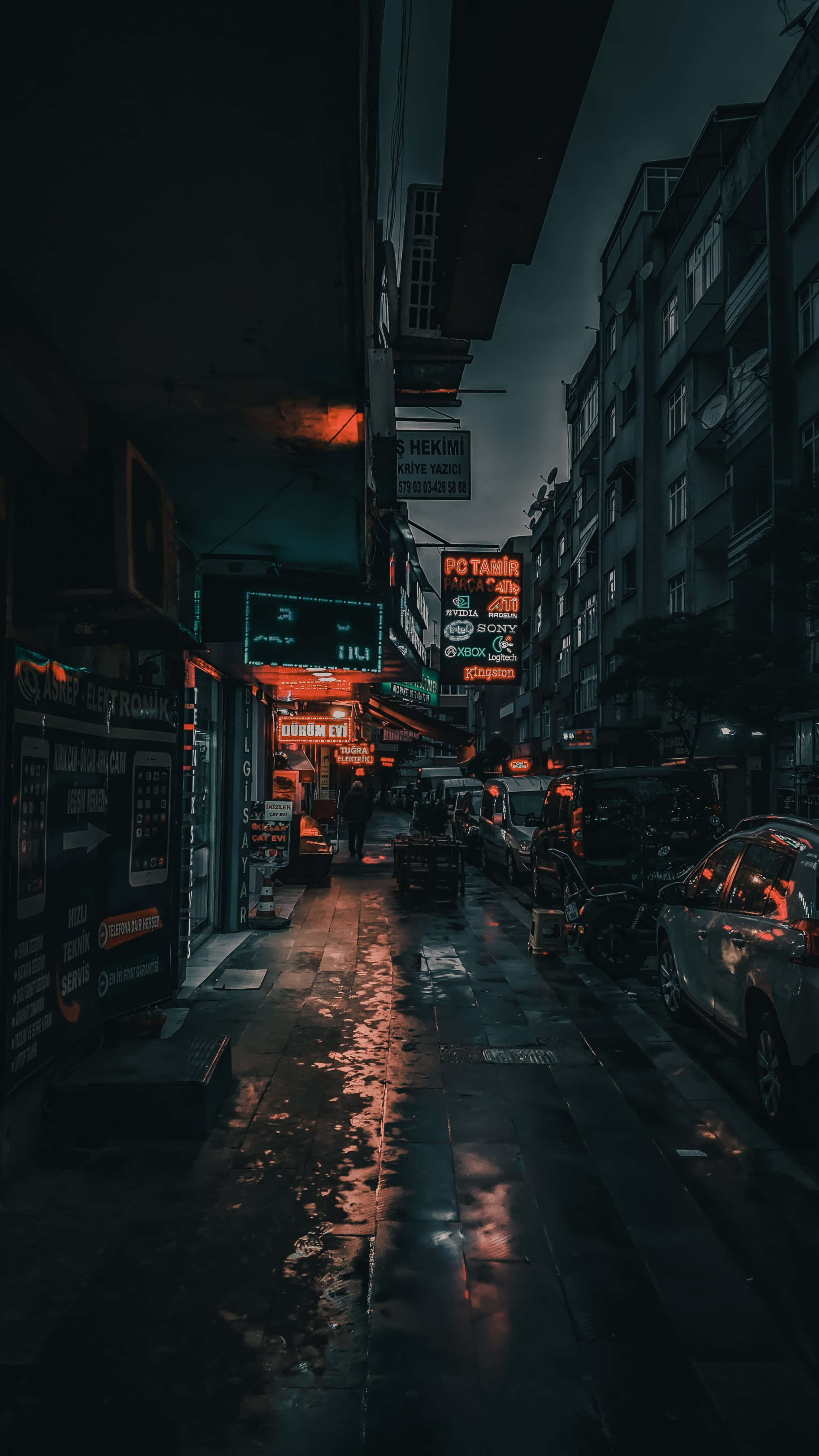 Vỉa hè phố mờ ảo Hình nền