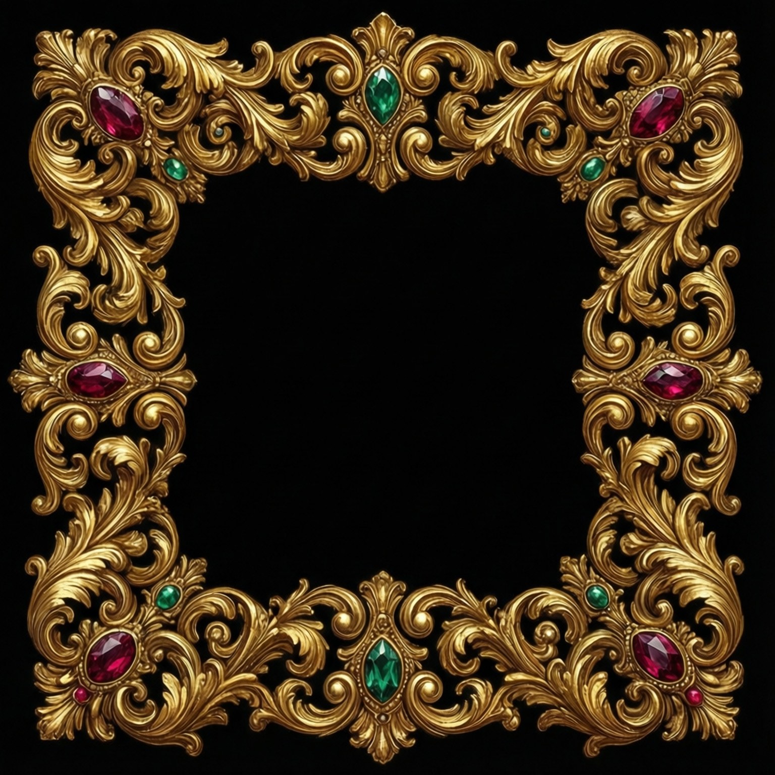 Viền Baroque Cuộn Vàng Hình nền