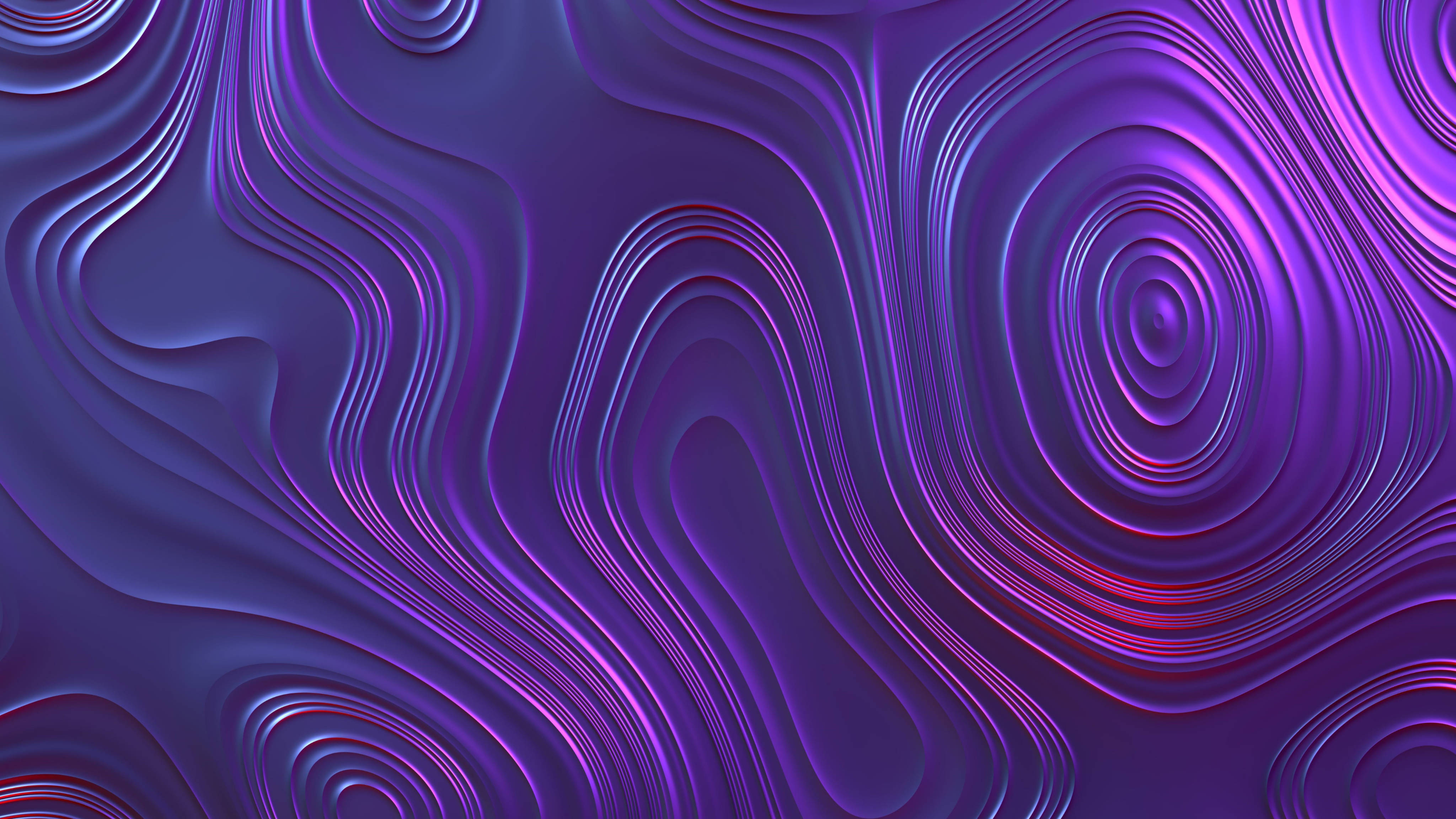 Violet Aesthetic Oval Waves Abstract Hình nền