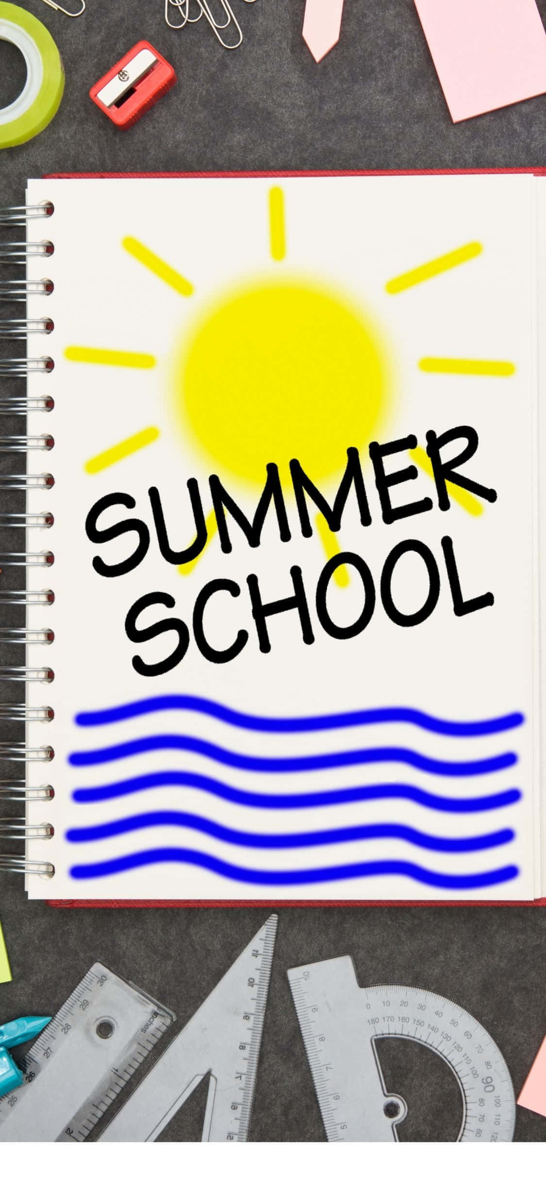 Hình nền mùa hè School Notebook cho iPhone X Hình nền