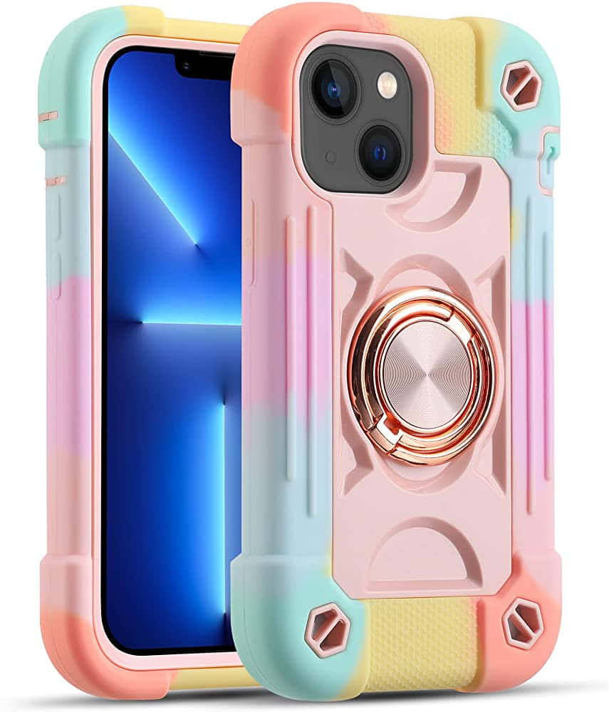 vỏ iPhone 11 đầy màu sắc có gắn vòng Hình nền