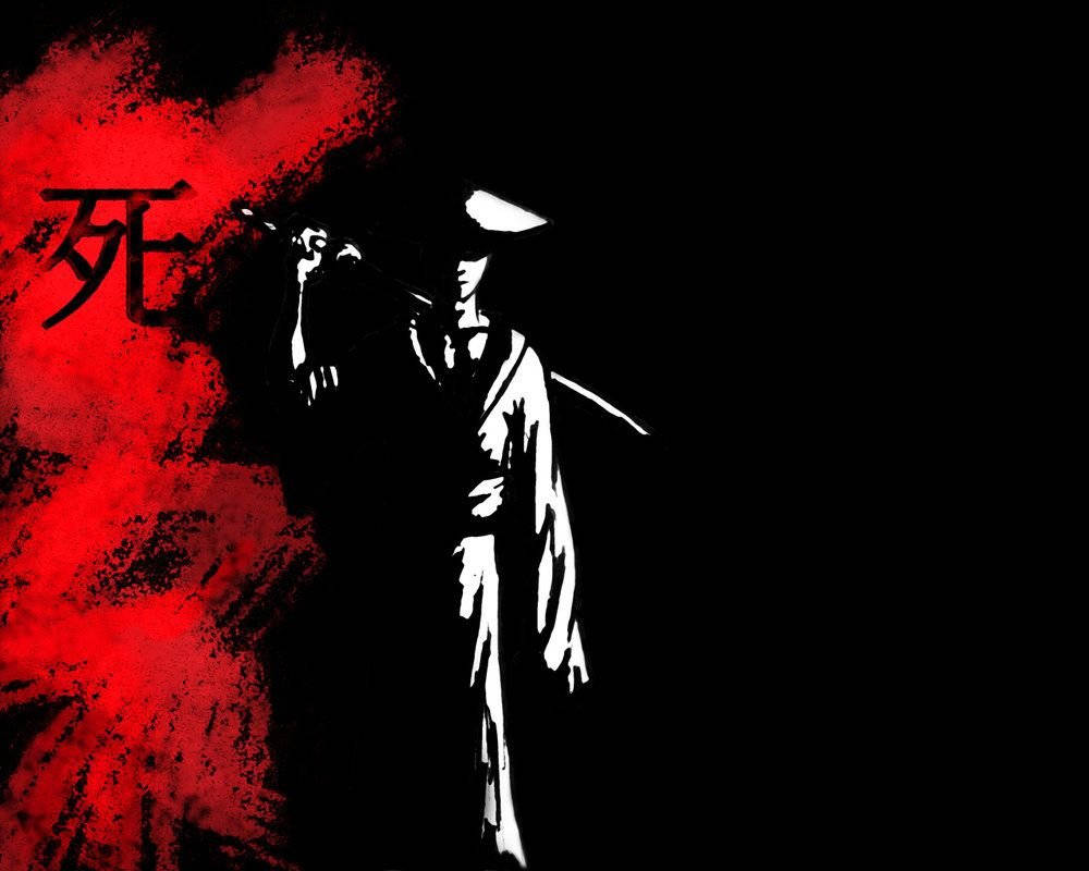 Võ Sĩ Samurai Nhật Bản Trong Bóng Tối Hình nền
