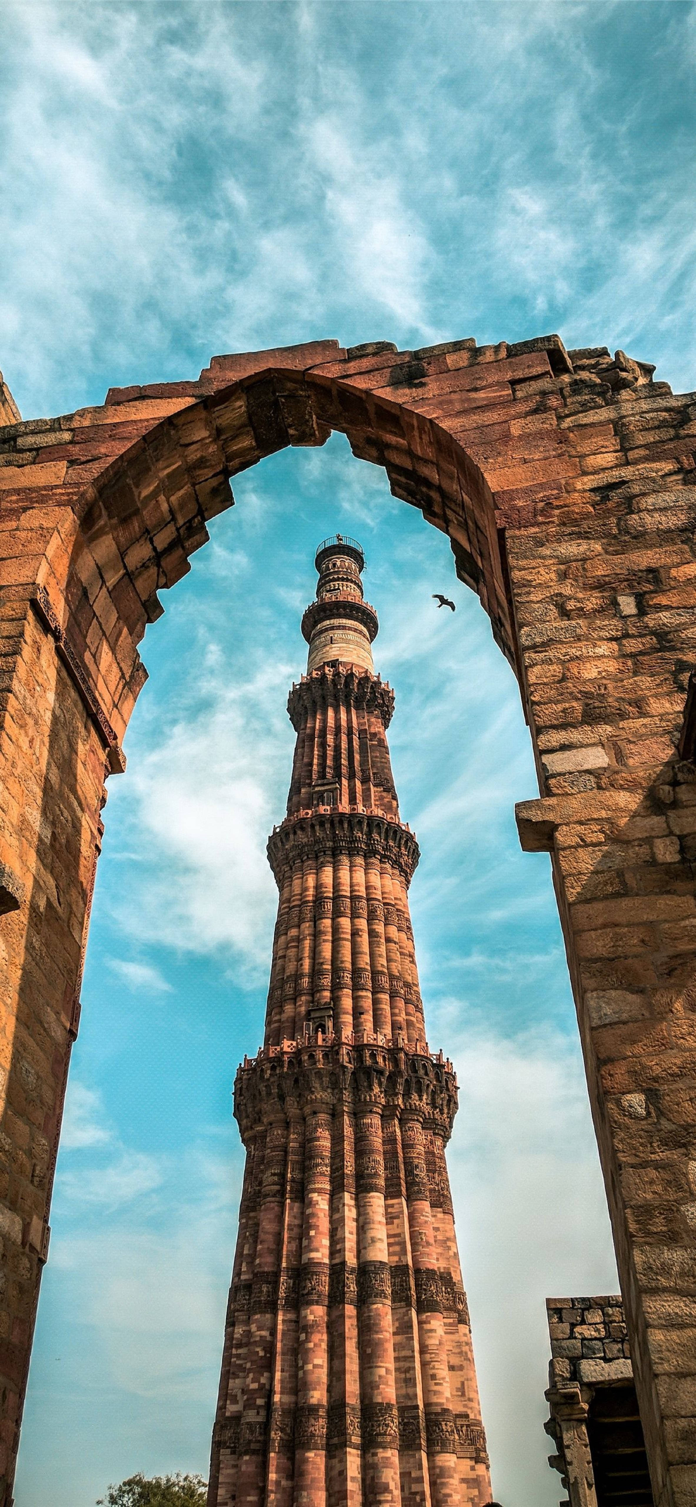 Vòm cửa Qutub Minar Delhi Hình nền