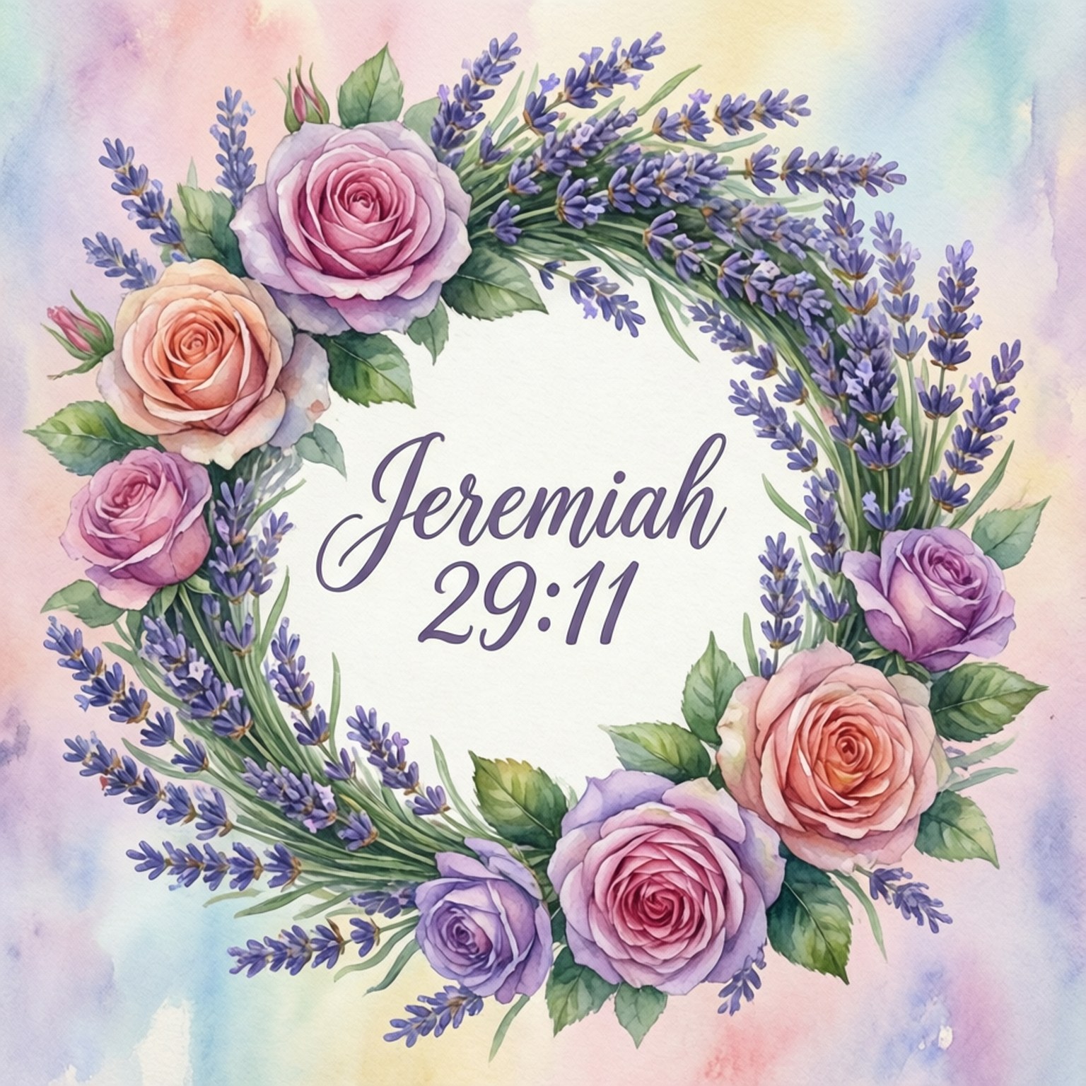 Vòng hoa thực vật Jeremiah 29:11 Hình nền