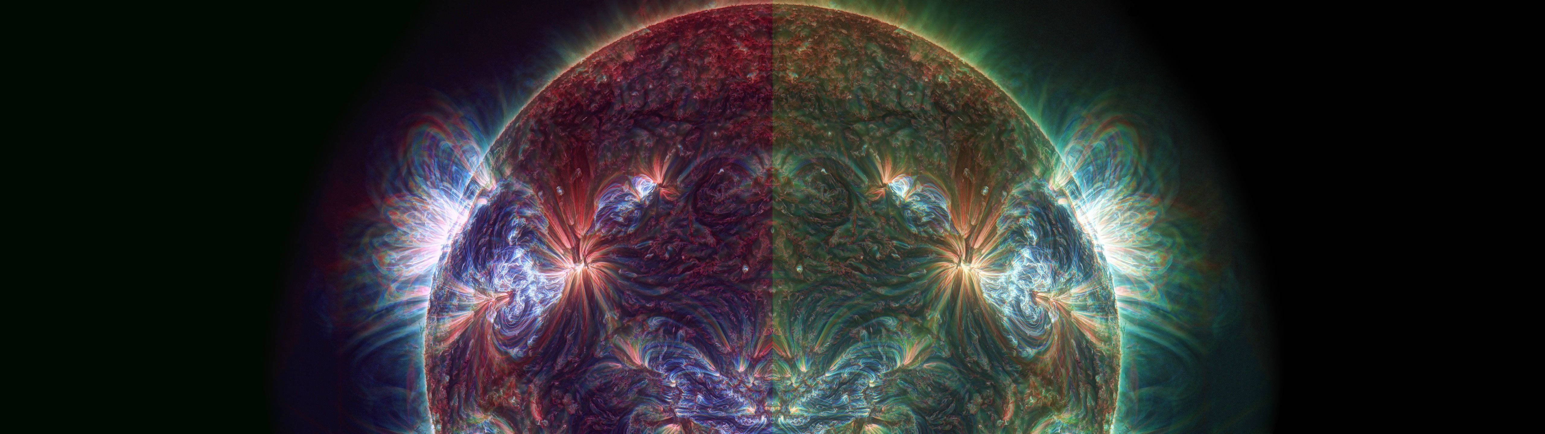 Vòng tròn Holographic trong Không gian Hình nền