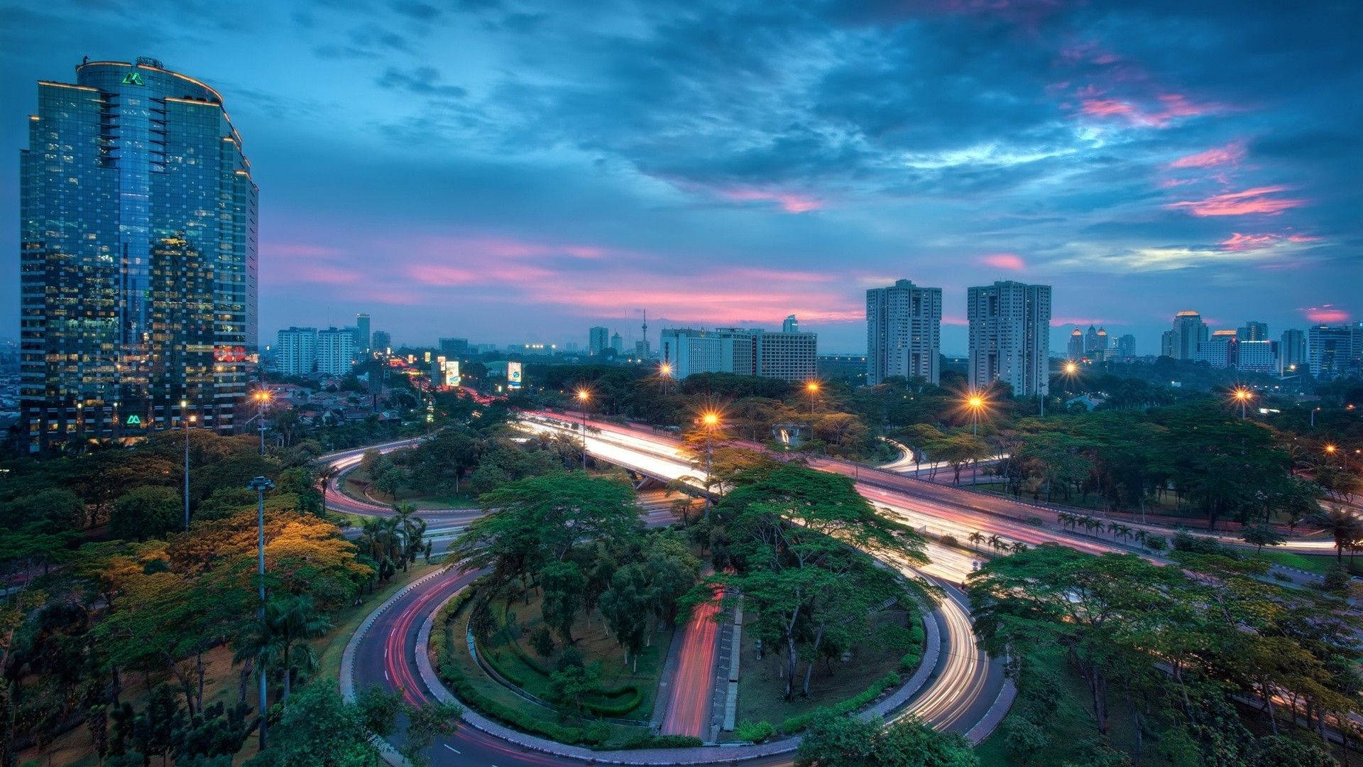 Vòng tròn thành phố Jakarta Hình nền