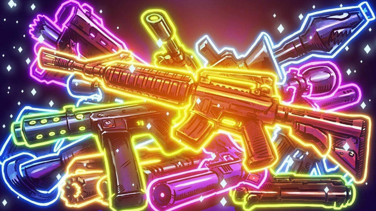 Vũ khí Fortnite phát sáng ngầu Hình nền