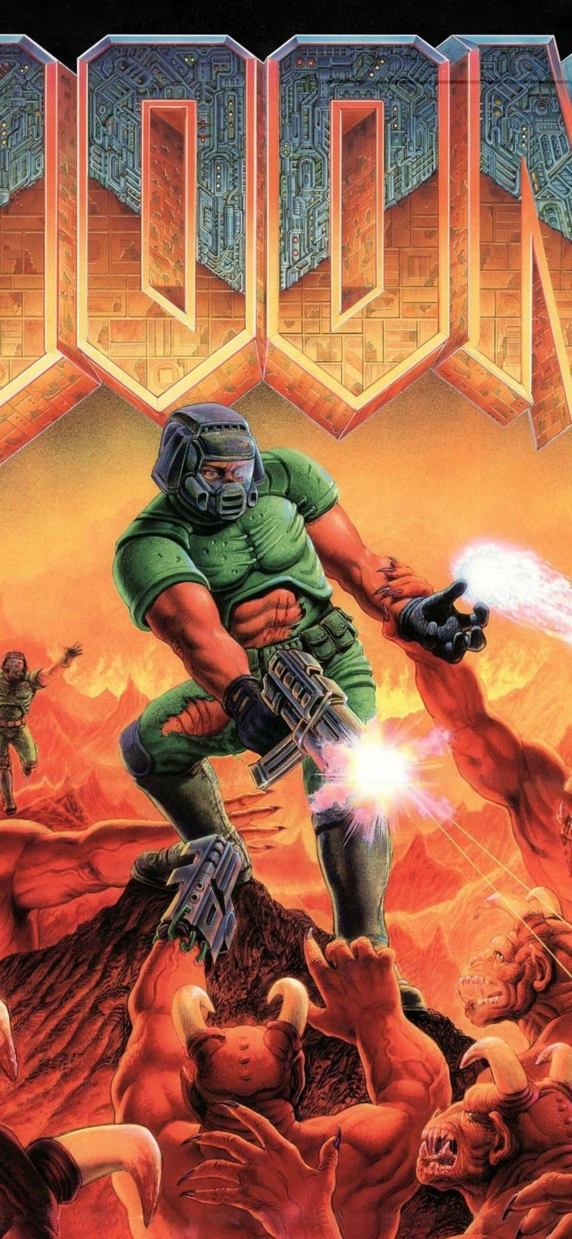 Nền Vũ Khí Quỷ Doom iPhone Xs Hình nền