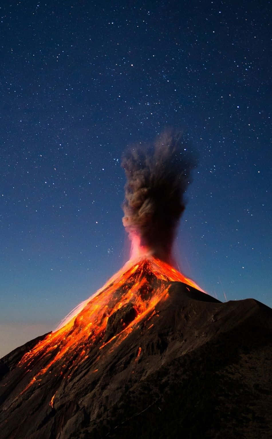 Vụ Nổ Magma Núi Lửa Volcán de Fuego Hình nền