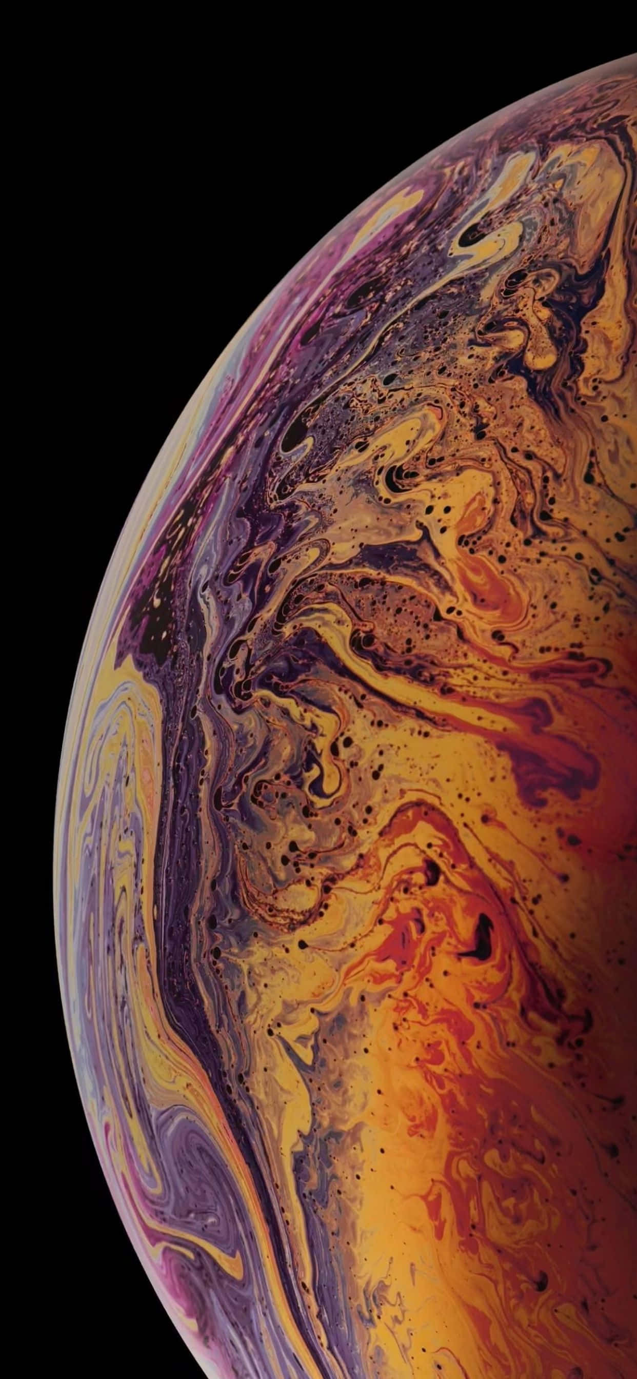 Vũ trụ đầy sao trên màn hình iPhone XS Max Hình nền