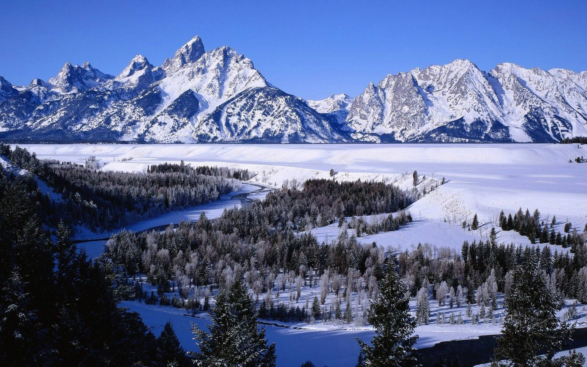 Vườn quốc gia Grand Teton lạnh giá Hình nền