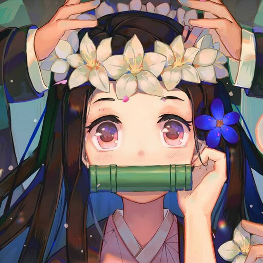 Vương Miện Nezuko Diệt Quỷ Hình nền