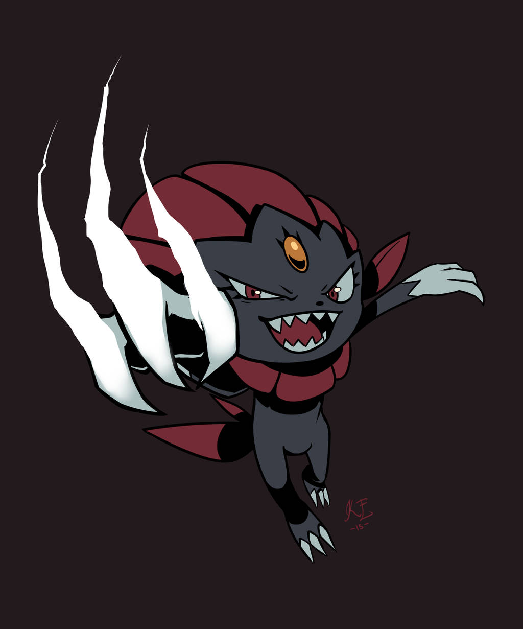 Weavile tinh nghịch tấn công Hình nền