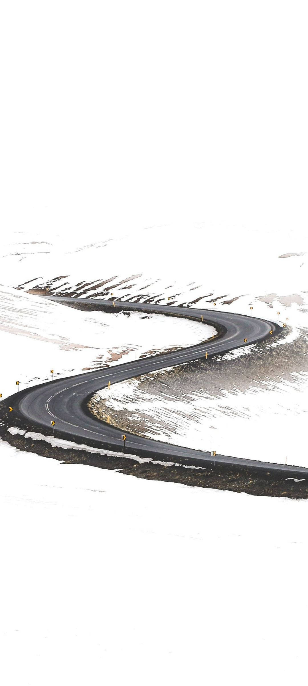 White Snow S Road iPhone Hình nền