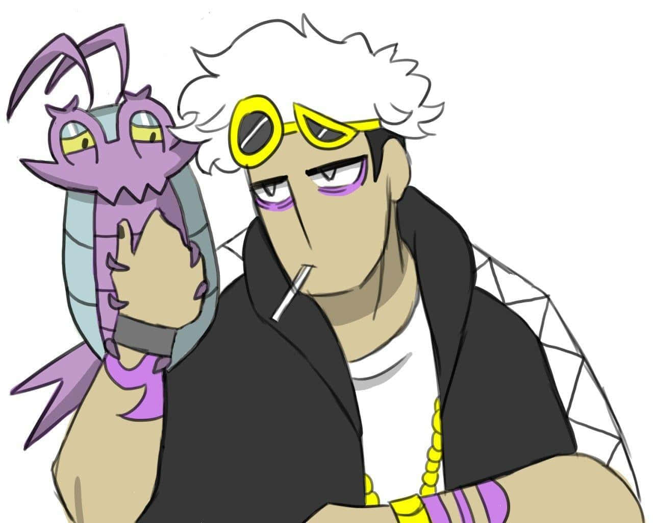 Wimpod bên Guzma đang hút thuốc Hình nền