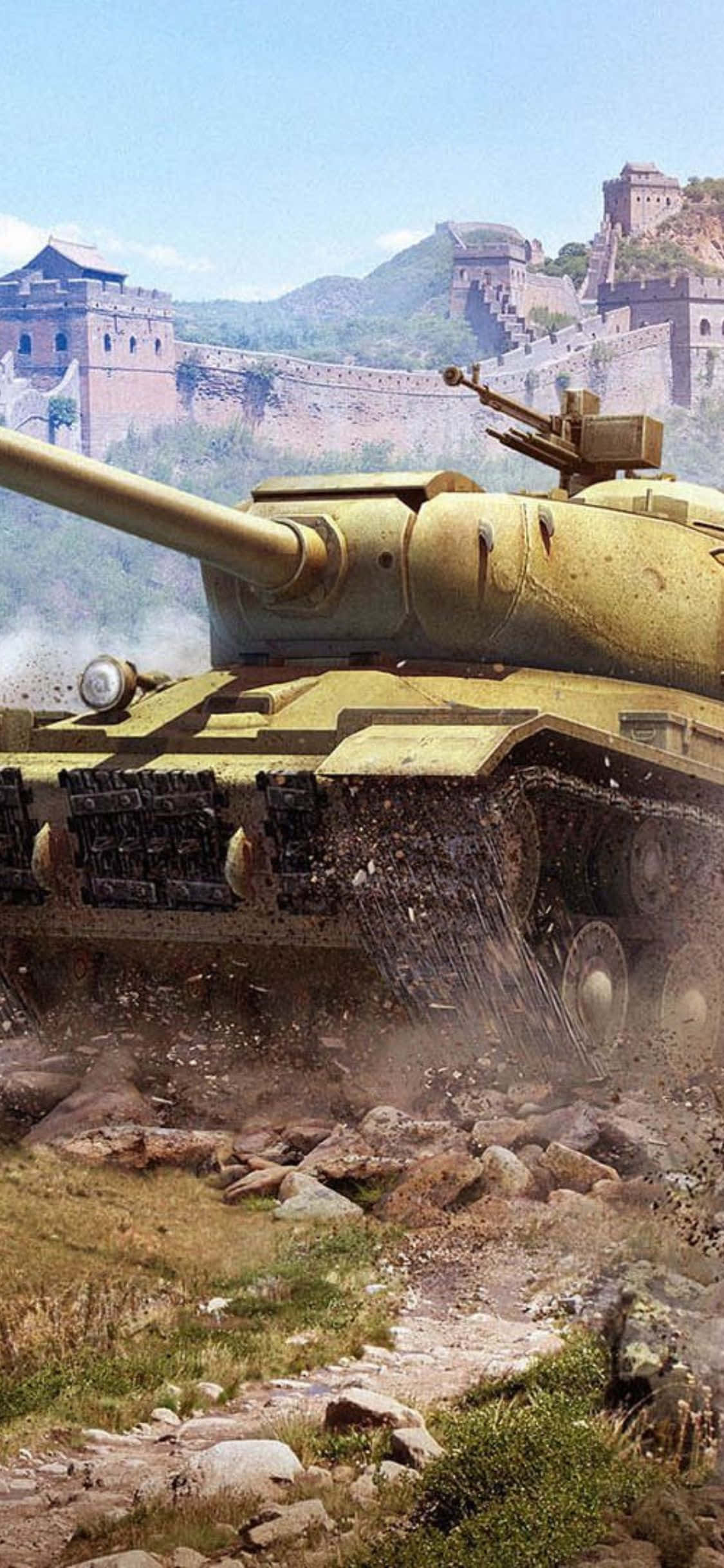 world of tanks - một chiếc xe tăng trong sa mạc Hình nền