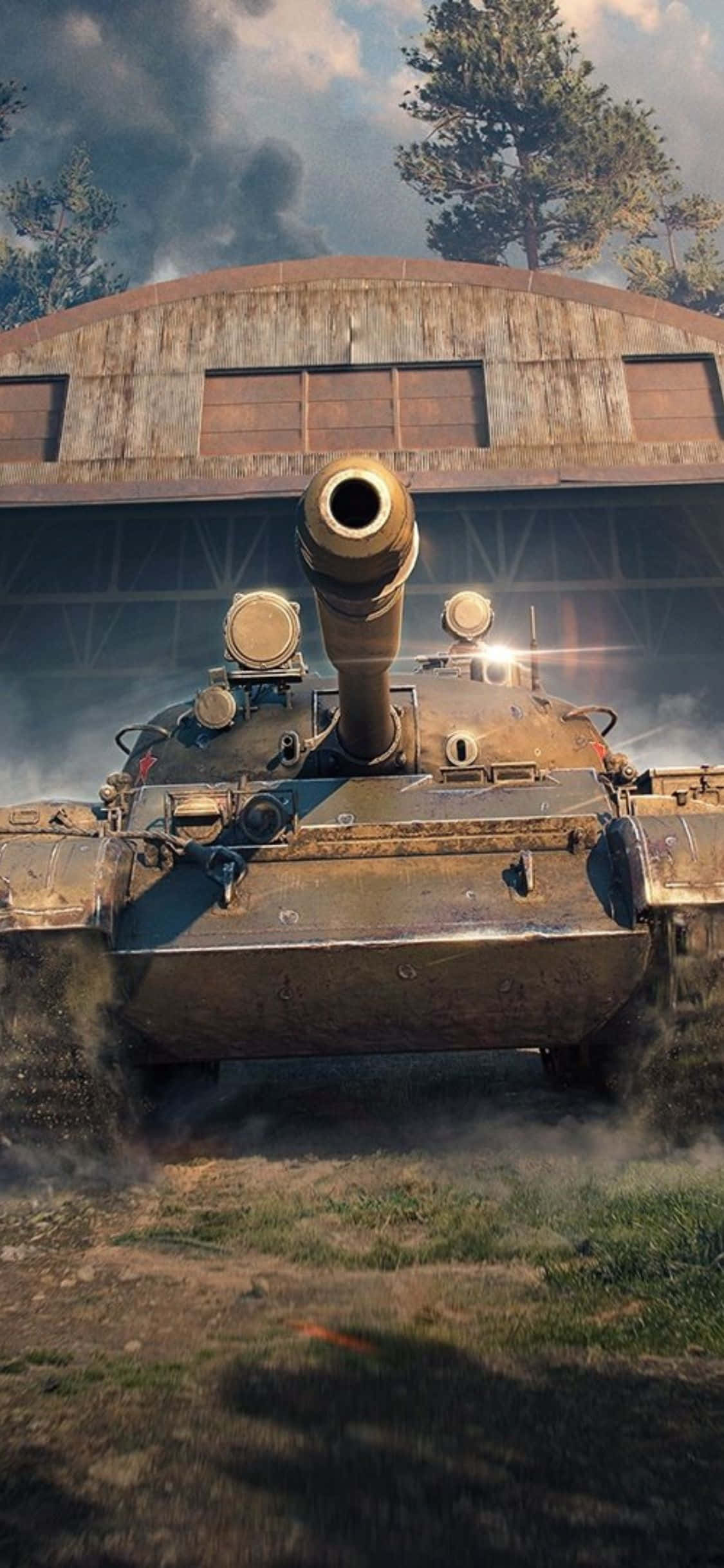 world of tanks - xe tăng trước tòa nhà Hình nền