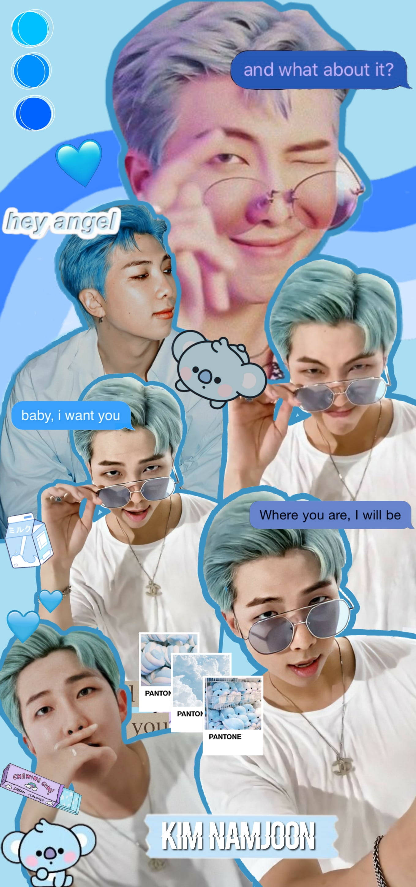Xanh Thẩm Mỹ BTS RM Dễ Thương Hình nền