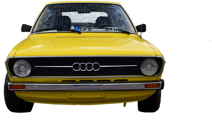 Xe Audi Vàng Cổ Điển Góc Nhìn Trước Hình nền