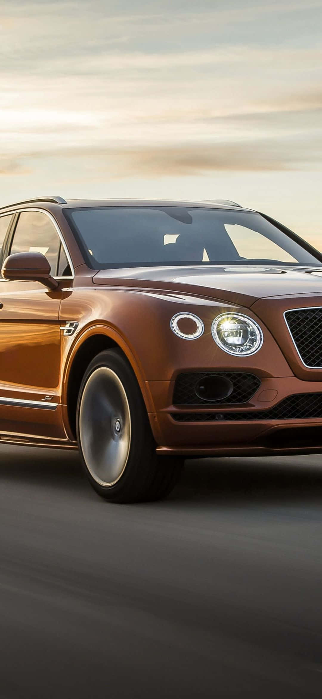 Xe Bentley Continental Màu Nâu iPhone Hình nền