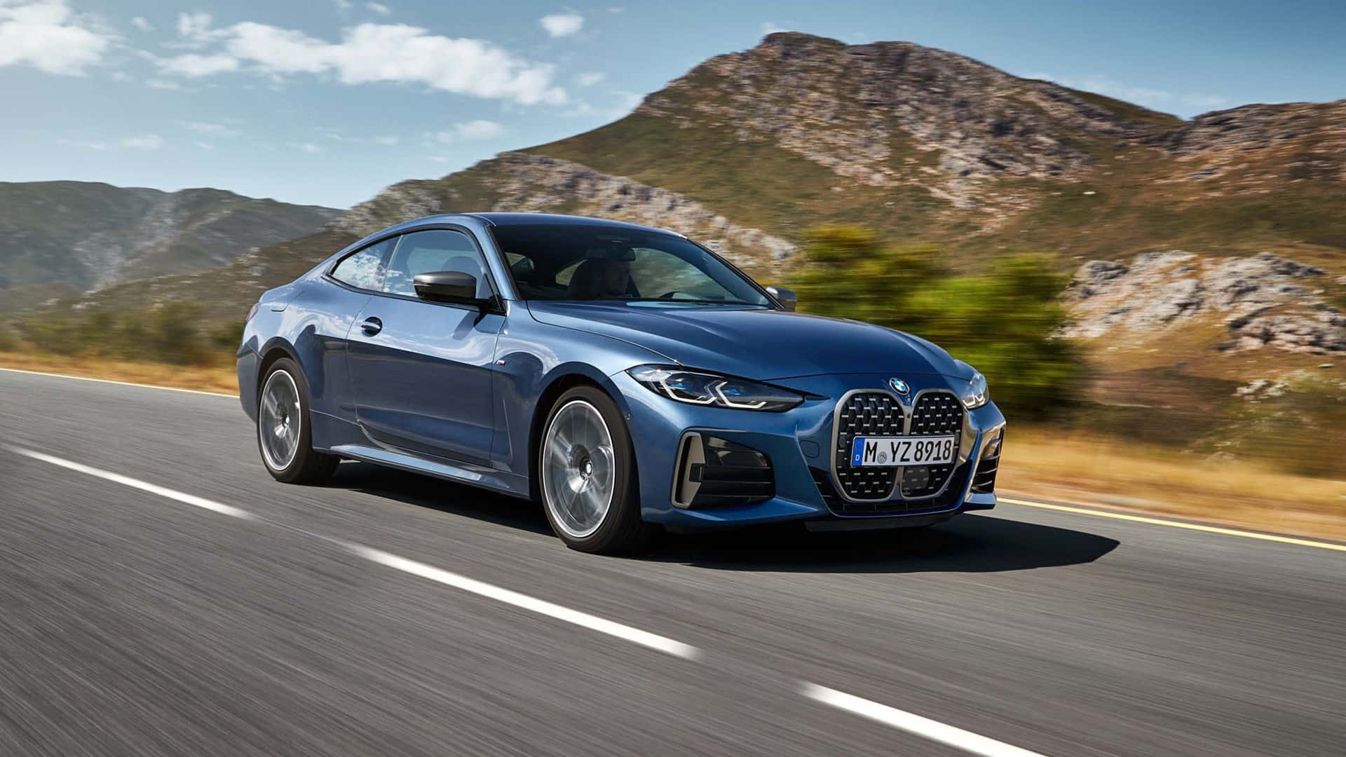 Xe BMW M4 2021 Màu Xanh Nền 1920x1080 Dòng M Hình nền