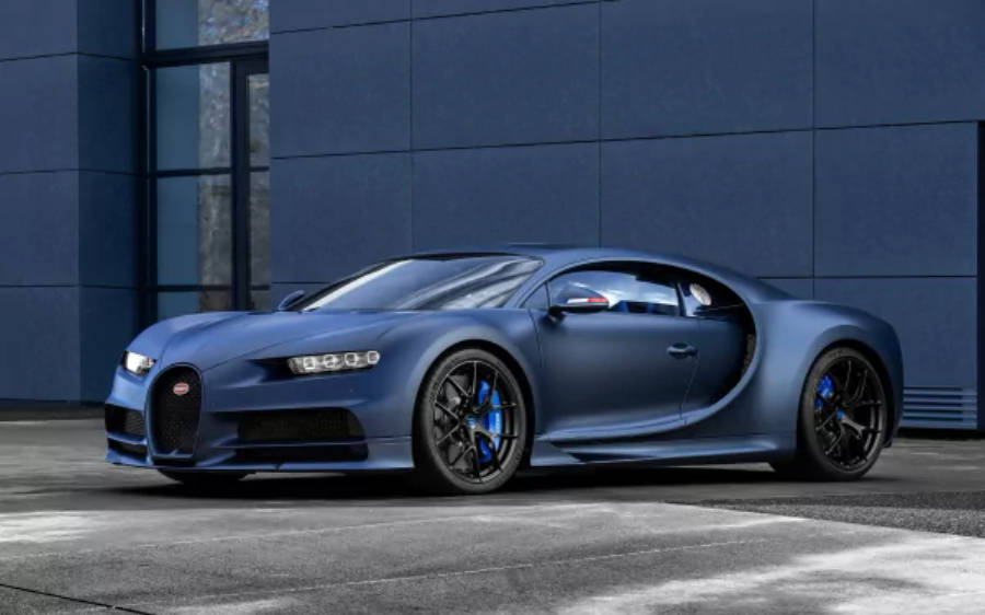 Xe Bugatti Chiron Xanh 4K Hình nền
