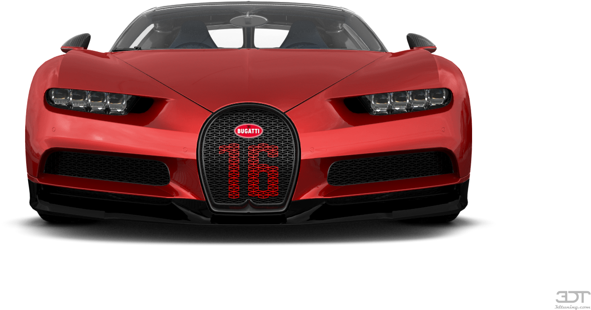 Xe Bugatti Chiron Đỏ Nhìn Từ Phía Trước Hình nền