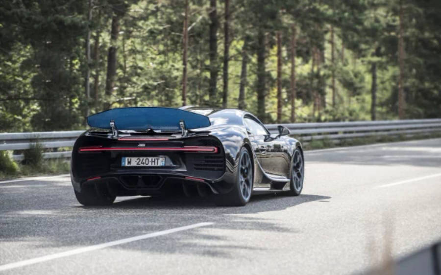 Xe Bugatti Chiron Đen 4K Hình nền