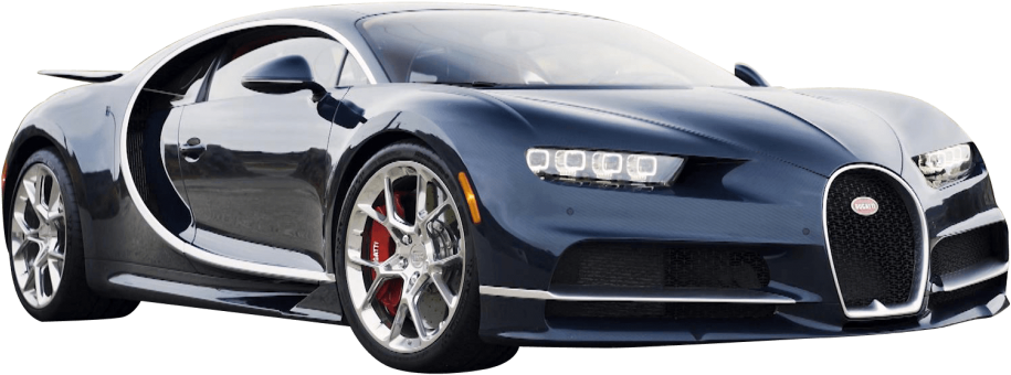 Xe Bugatti Chiron màu xanh nhìn nghiêng Hình nền