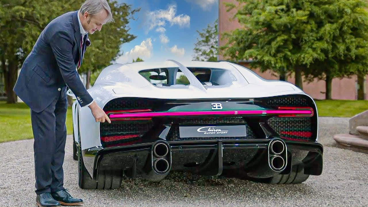 Xe Bugatti Veyron bóng bẩy tại Pháp Hình nền
