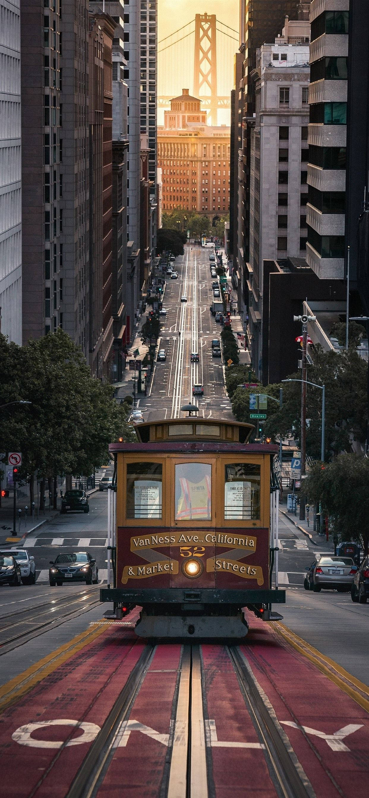 Xe cáp San Francisco Hoàng hôn Hình nền