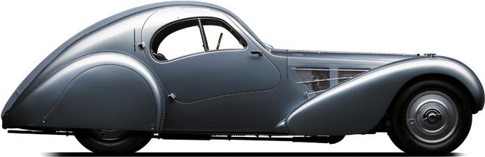 Xe cổ Bugatti cổ điển nhìn nghiêng Hình nền