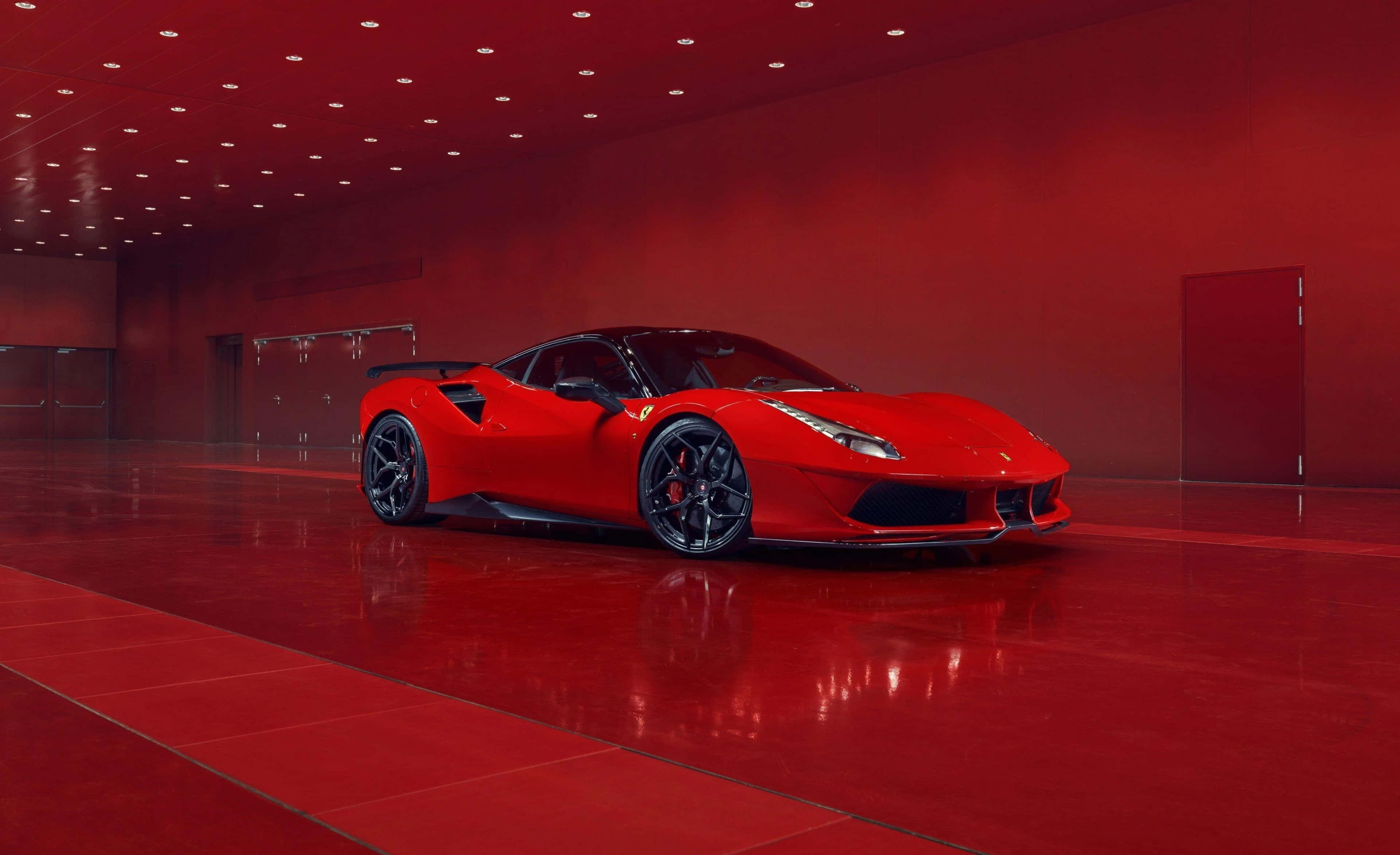 Xe Ferrari Đỏ Sang Trọng Vượt Giới Hạn Hình nền