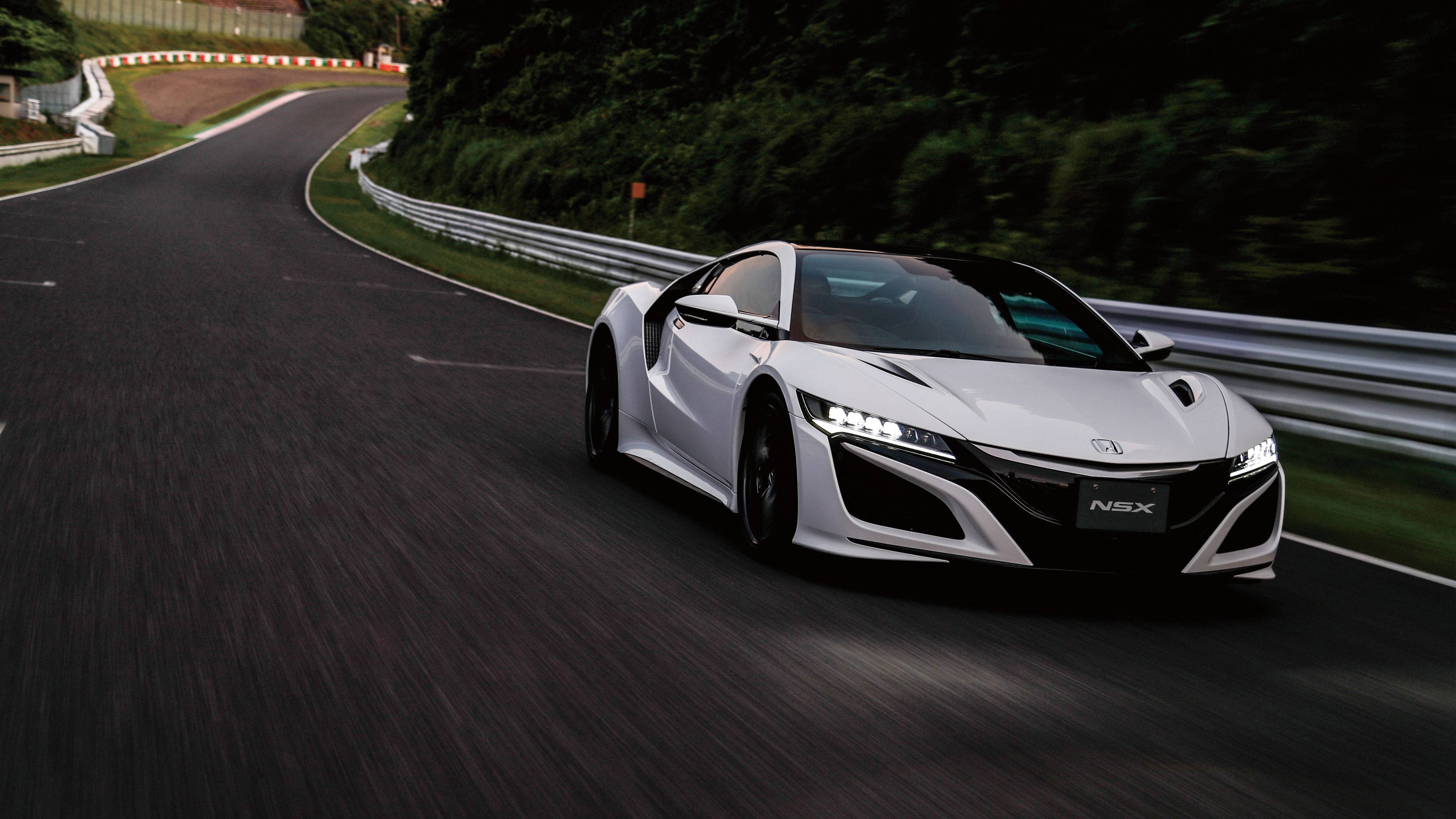 Xe hơi 4K Honda NSX trắng ngọc trai Hình nền