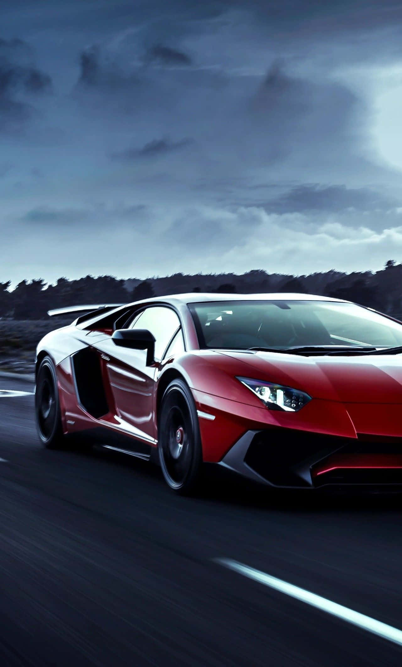 Xe hơi Lamborghini Lái xe trong Ngày U ám Điện thoại Hình nền