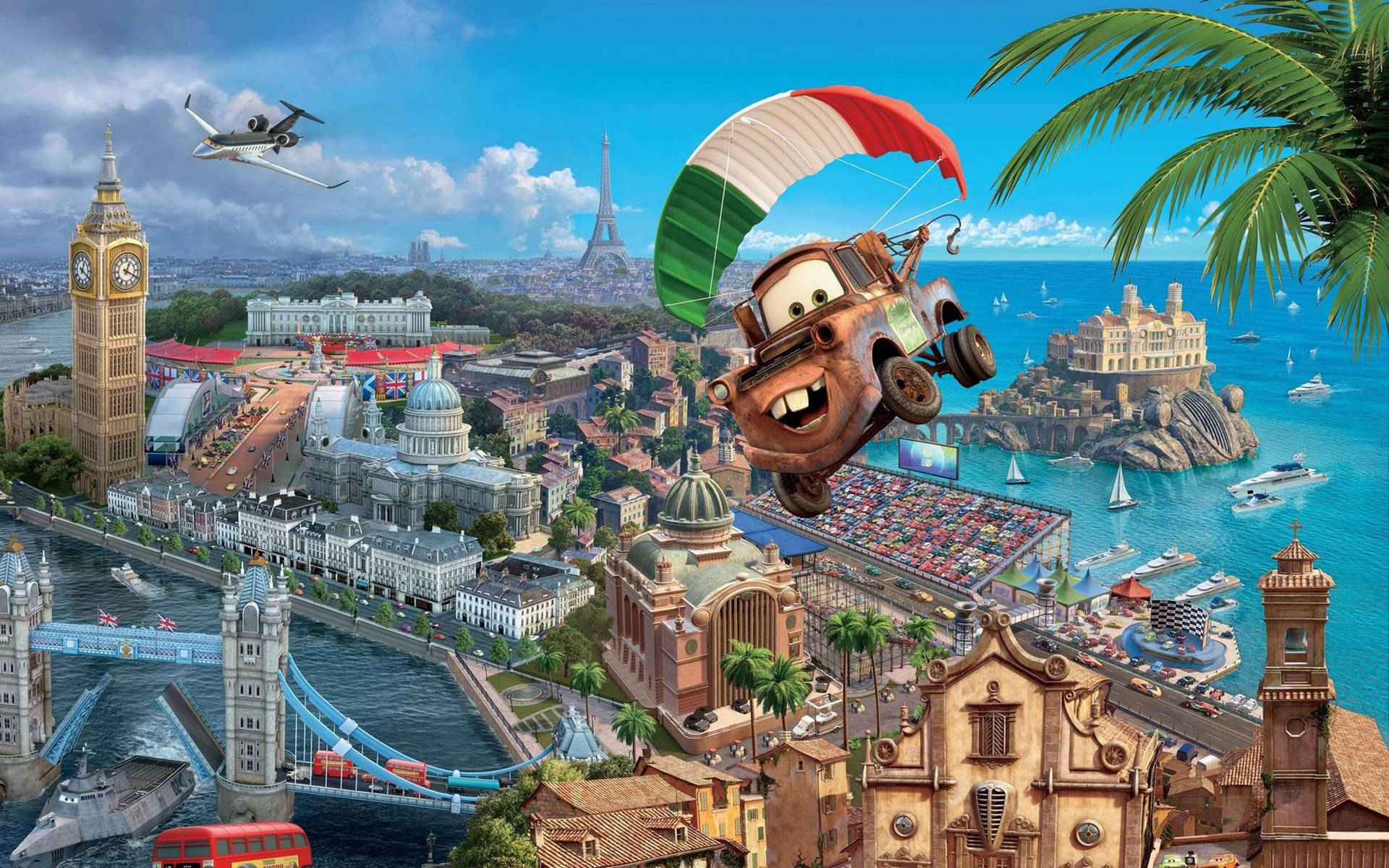 Xe Kéo Mater Bay Lượn Cars 2 Hình nền