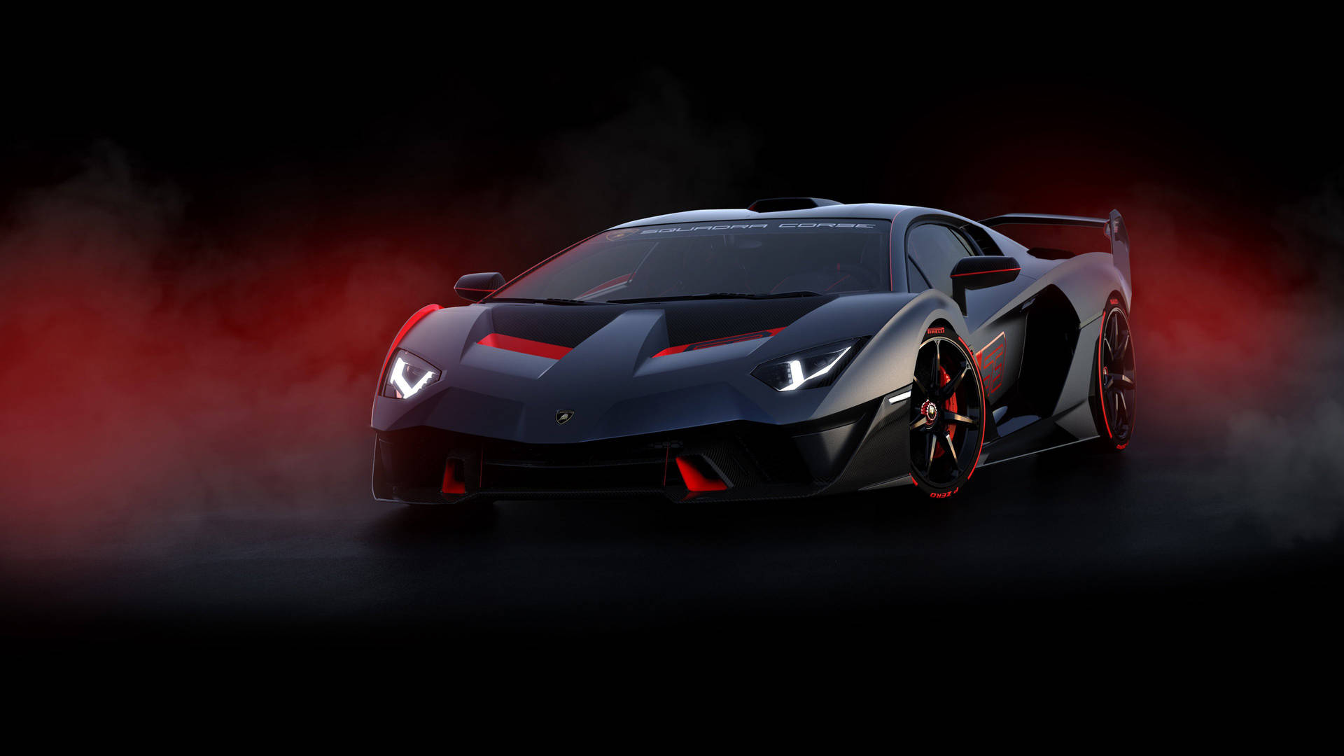 Hình nền Lamborghini đen mờ 4K