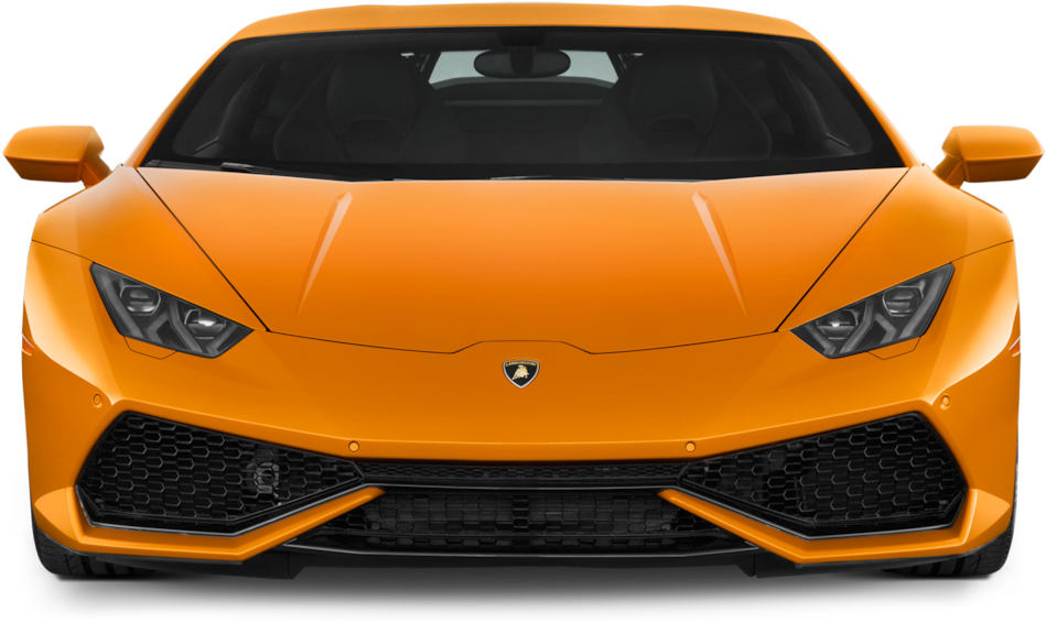 Xe Lamborghini Huracan Màu Cam Góc Nhìn Trước Hình nền