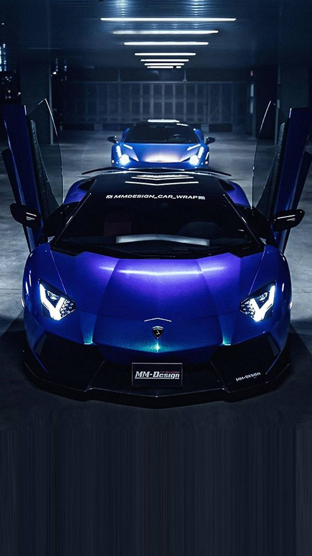 Xe Lamborghini iPhone xanh thẩm mỹ Hình nền