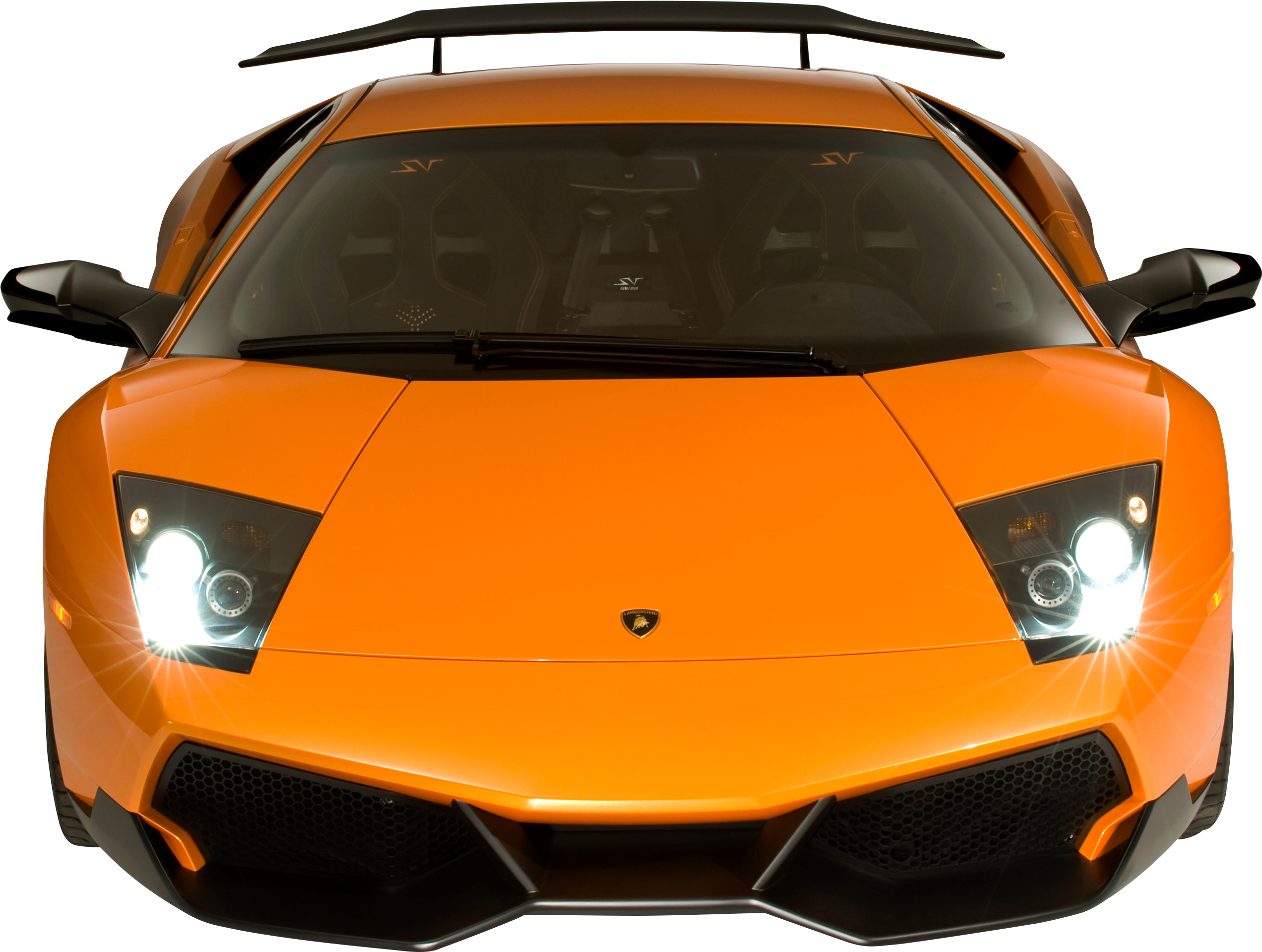 Xe Lamborghini Murcielago SV màu cam nhìn từ phía trước Hình nền