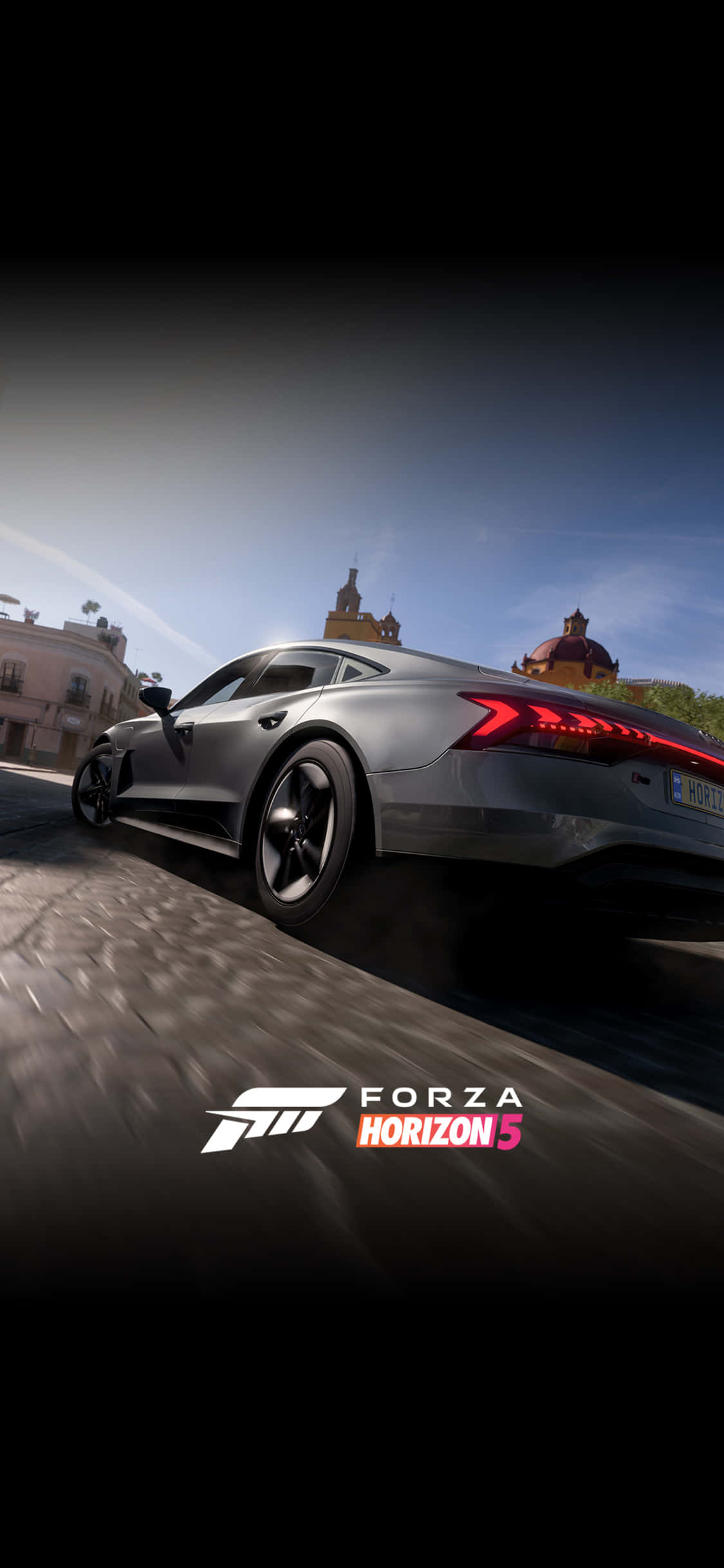 Xe Lamborghini màu xám trên nền iPhone X Forza Motorsport 7 Hình nền