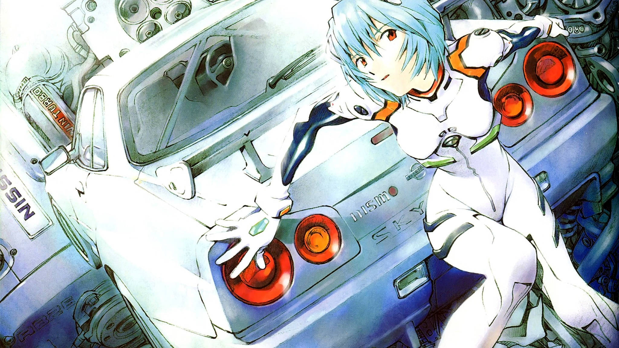 Xe Nissan Skyline Phong Cách Anime Hình nền