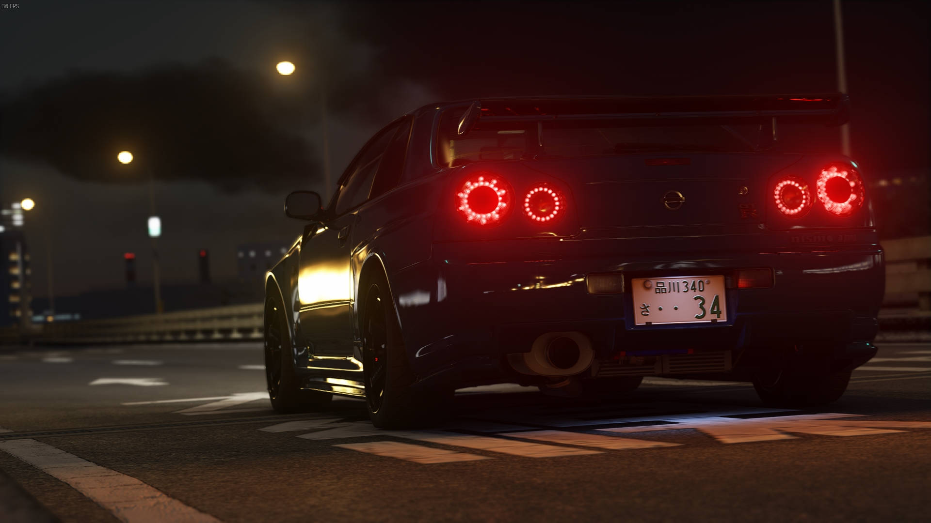 Xe Nissan Skyline GTR R34 Phát Sáng Hình nền