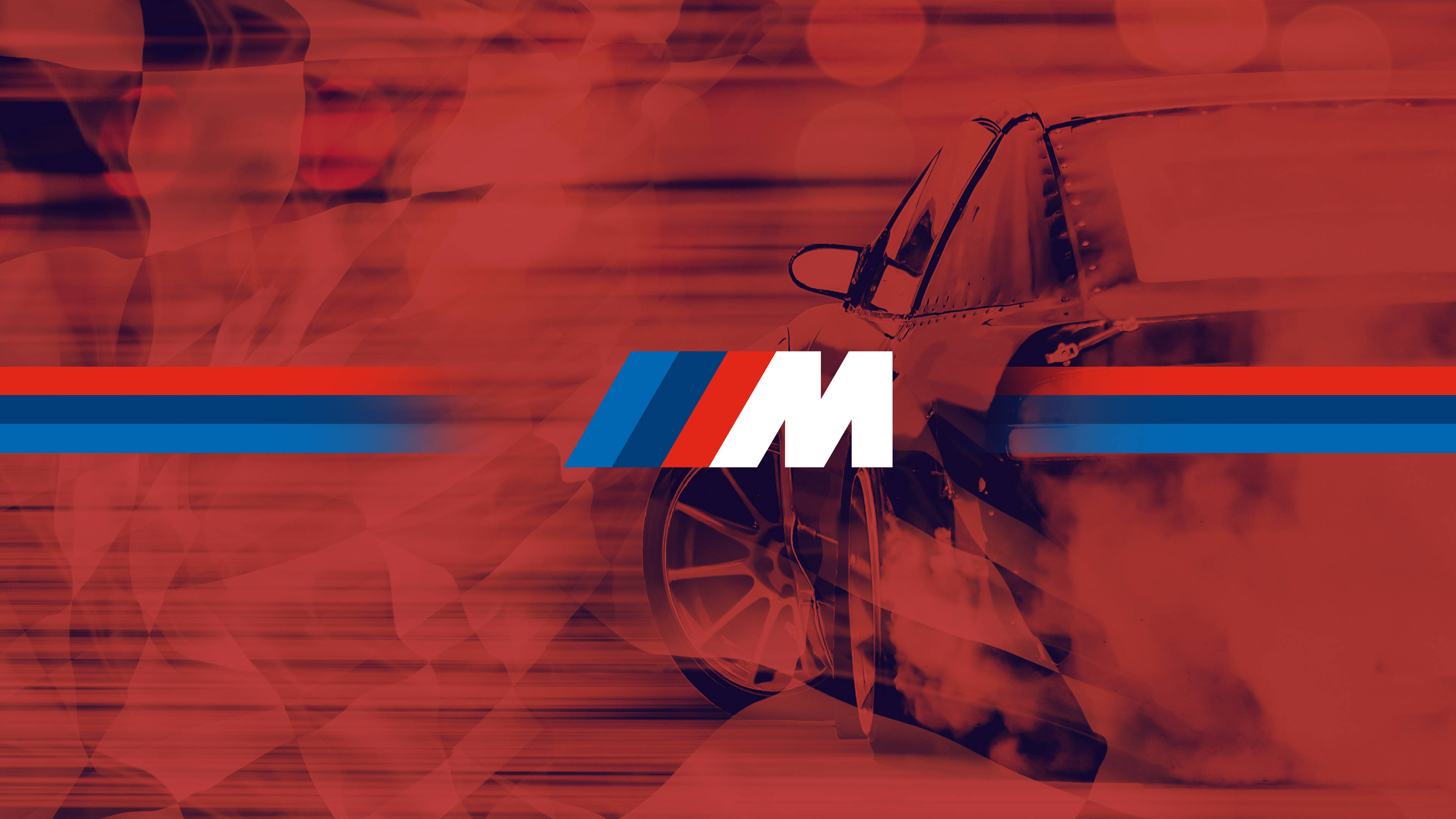 Xe Đỏ Khói BMW M Logo Hình nền
