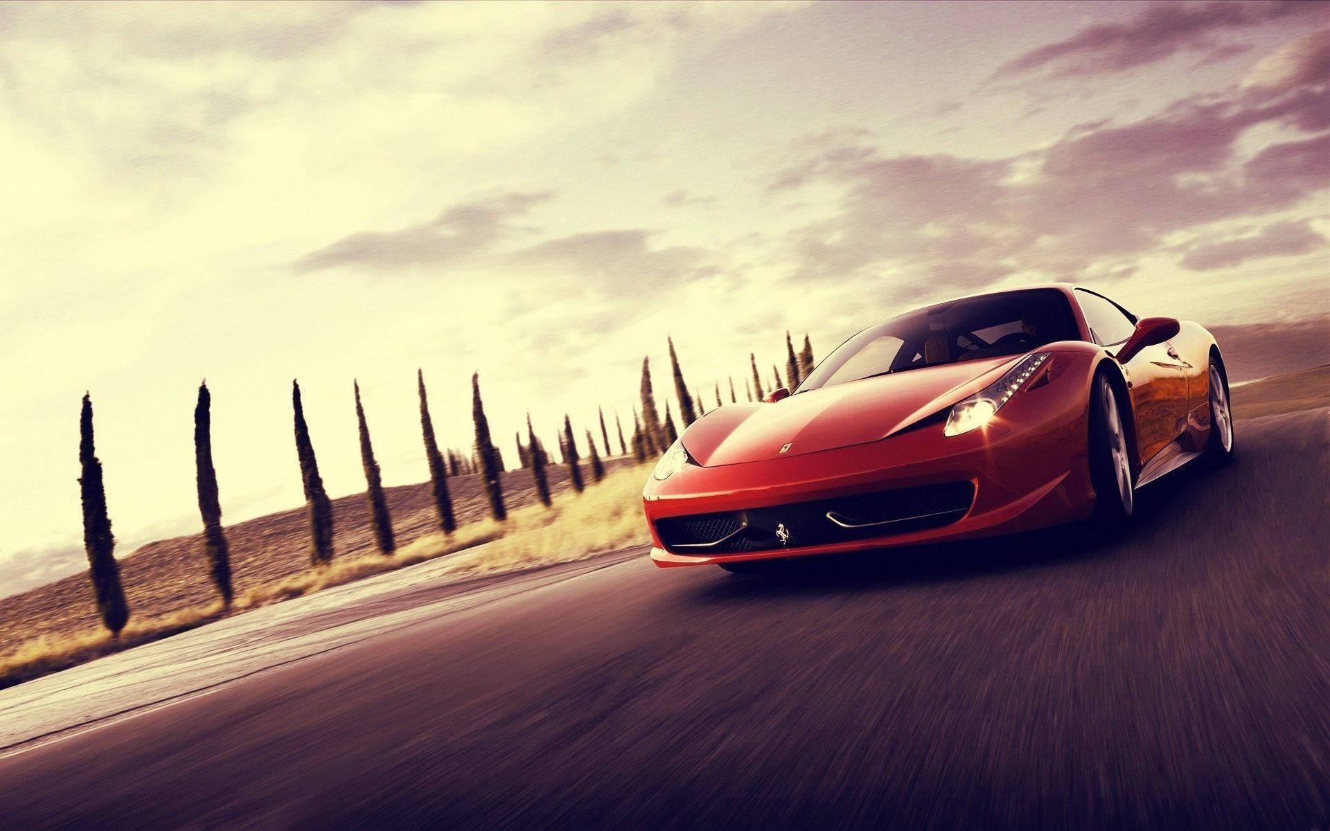 Hình nền xe Ferrari 458 Italia màu đỏ đang chạy. — Xe hơi GIF Hình nền