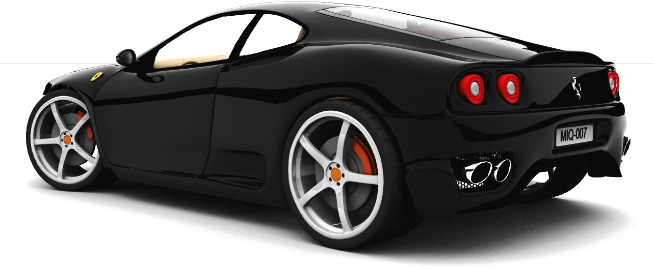 Xe thể thao Ferrari màu đen nhìn nghiêng Hình nền