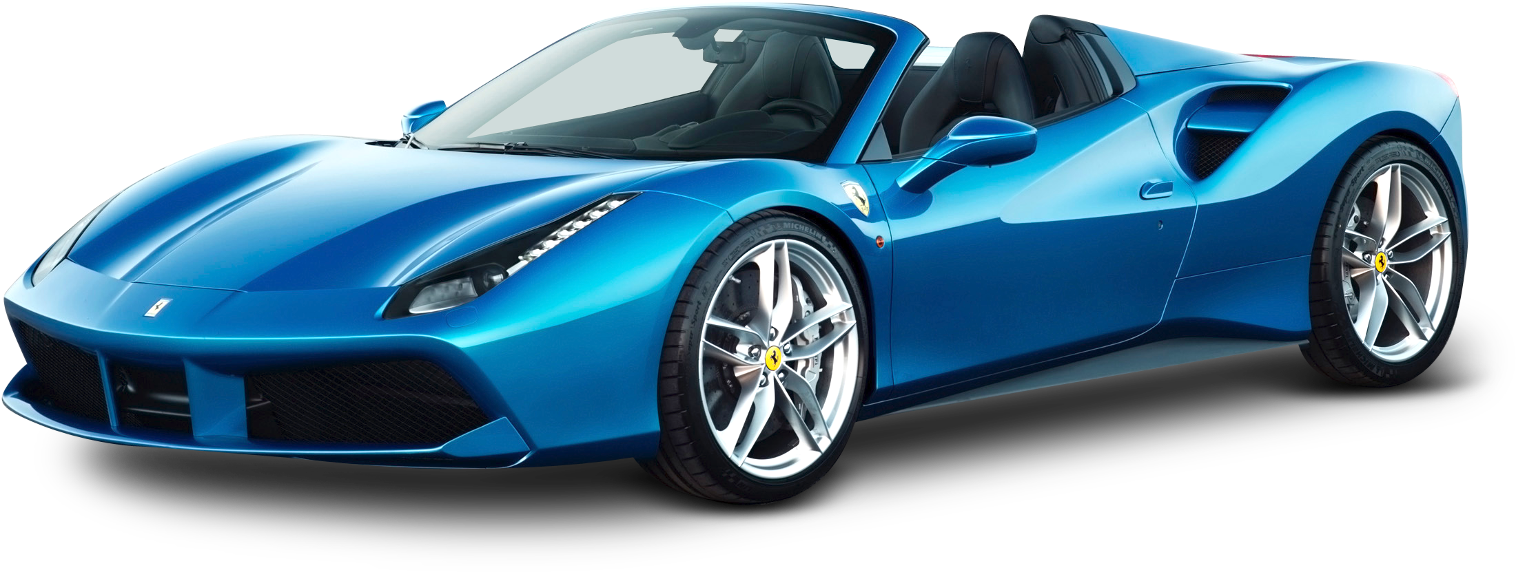 Xe thể thao Ferrari màu xanh dương nhìn nghiêng Hình nền