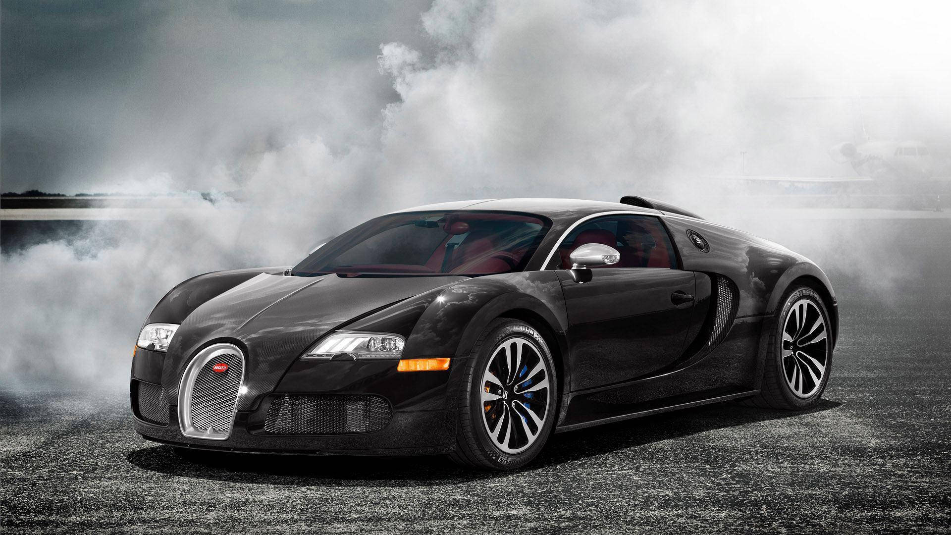 Xe Thể Thao Màu Đen Veyron Hình nền