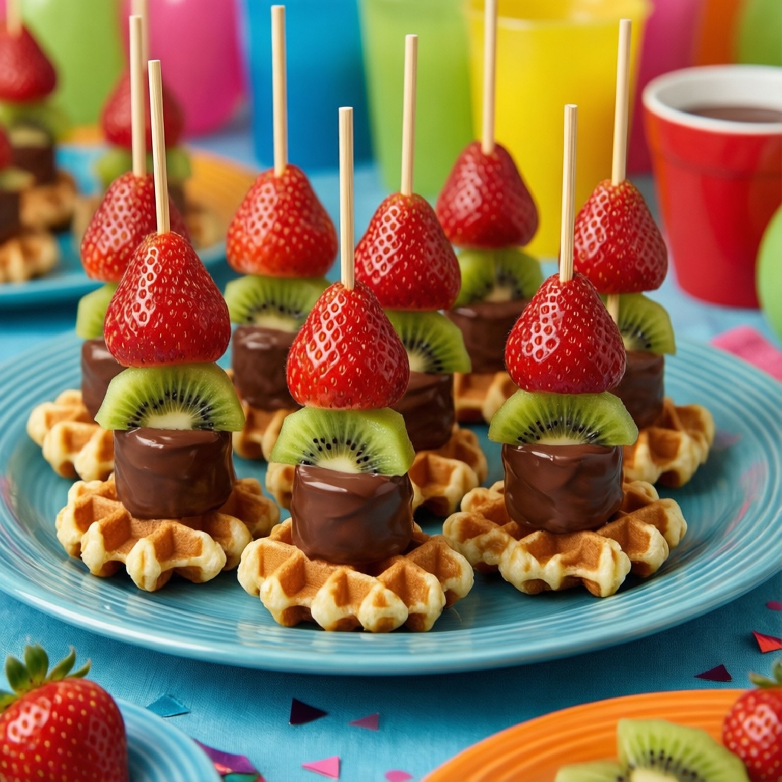 Xiên Bánh Waffle Mini Hình nền