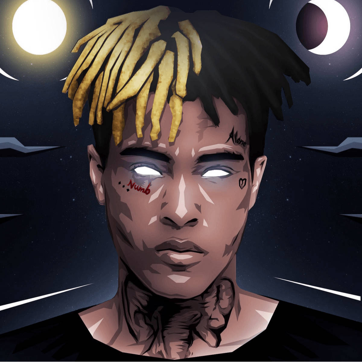 Xxxtentacion Anime Mắt Phát Sáng Hình nền